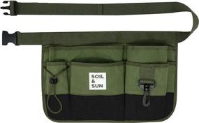 img 4 attached to 🌱 Soil and Sun Utility Belt Women & Men's Garden Apron with Pockets – Tool Belt Pouches Waist Apron