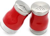 🧂 stainless steel salt and pepper shakers set - anzusy 2 pack, refillable glass spice dispensers with adjustable pour holes logo