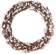 🎄 willbond 64ft 30-pack ply pip berry garland for christmas winter decor, indoor & outdoor head wreaths, wedding crowns - white logo