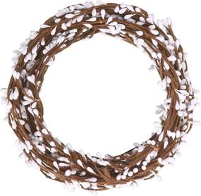 img 4 attached to 🎄 WILLBOND 64ft 30-Pack Ply Pip Berry Garland for Christmas Winter Decor, Indoor & Outdoor Head Wreaths, Wedding Crowns - White