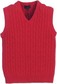 img 3 attached to Stylish and Cozy: Gioberti Boys V Neck Cable Sweater for Boys' Clothing