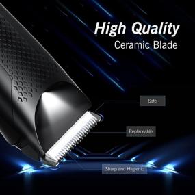 img 3 attached to 🪒 Ultimate Male Hygiene Razor: Electric Groin Hair Trimmer for Men with LED Display & Recharge Dock