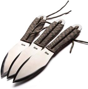 img 4 attached to 🔪 SOG Fling Throwing Knives: Balanced 3-Pack Set with 2.8 Inch Steel Blades and 7 Feet Paracord Wrapped Handles- Black (FX41N-CP)