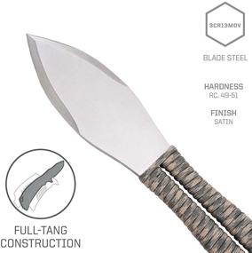 img 2 attached to 🔪 SOG Fling Throwing Knives: Balanced 3-Pack Set with 2.8 Inch Steel Blades and 7 Feet Paracord Wrapped Handles- Black (FX41N-CP)