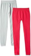 👧 embossed cable fleece lined legging set for girls - limited too, 2 pack logo