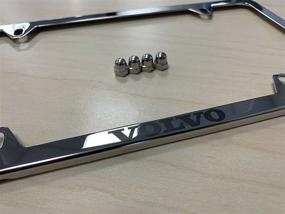 img 1 attached to 🚗 Official Licensed Volvo Logo Polished Stainless Steel License Plate Frame: Premium Quality