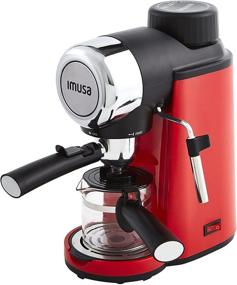 img 1 attached to ☕ IMUSA USA 4 Cup Epic Electric Espresso/Cappuccino Maker - Red 800W