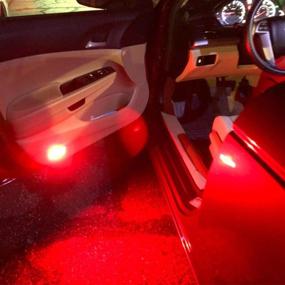 img 2 attached to 🚗 Enhance Your Vehicle's Interior Lighting with Alla Lighting DE3022 DE3175 LED Bulbs - 31mm CAN-BUS Festoon, Pure Red