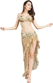 img 1 attached to 👗 Exquisite ROYAL SMEELA Belly Dancer Costume: Stunning Bra, Belt & Skirt Set for Sensual Dancing & Carnival Celebrations