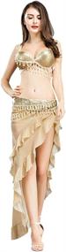 img 4 attached to 👗 Exquisite ROYAL SMEELA Belly Dancer Costume: Stunning Bra, Belt & Skirt Set for Sensual Dancing & Carnival Celebrations