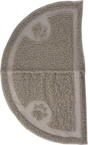 img 3 attached to 🐱 Pearl Tan Arm & Hammer Half Circle Litter Mat: The Ultimate Solution for a Cleaner and Odor-Free Litter Box