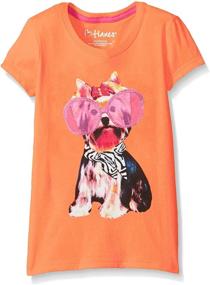 img 1 attached to Hanes Little Graphic Floral X Small Girls' Clothing in Tops, Tees & Blouses