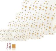 hoeapzl beeswax food wrap (set of 7) - sustainable alternative for fruits, vegetables, bread, cheese, and more, replacing aluminum foil and albal paper логотип