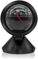 🧭 universal automotive compass ball for car or boat - mini adjustable compass with adhesive tape, dashboard dash stand compass for most vehicles - accurate direction finder logo