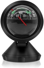 img 4 attached to 🧭 Universal Automotive Compass Ball for Car or Boat - Mini Adjustable Compass with Adhesive Tape, Dashboard Dash Stand Compass for Most Vehicles - Accurate Direction Finder
