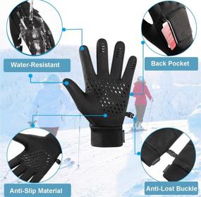img 3 attached to 🧤 Weitars Winter Gloves: Waterproof Thermal Sport Glove for Men and Women - Ideal for Running, Cycling, Driving, Hiking, and Work