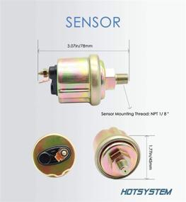 img 1 attached to 🚗 Улучшите производительность вашего автомобиля с помощью электронного универсального датчика давления масла HOTSYSTEM Press Gauge Meter.