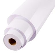 🎨 htvront glossy white permanent vinyl roll - 12" x 30ft white adhesive vinyl for craft cutter, decal, signs, stickers - improved seo logo