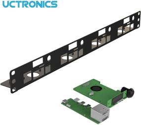 img 4 attached to 🔧 UCTRONICS Ultimate Raspberry Pi 4 Rack: 19" 1U Rackmount with OLED Display, Power Switch, Cooling Fan & All IO on One Side