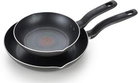 img 4 attached to T-fal Initiatives Nonstick Fry Pan Cookware Set, 8 and 10.5 inch, Black