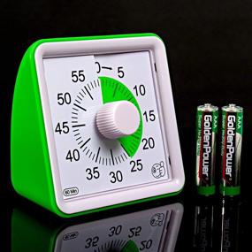 img 2 attached to ⏰ Wynnline 60-Minute Visual Analog Timer - Countdown Clock for Classroom, Kids with Autism, Silent, No Loud Ticking – Kitchen Minute Timer with Low &amp; High, 3 &amp; 60 Sec Alarm, Green" - "Wynnline 60-Minute Visual Analog Timer - Countdown Clock for Classroom, Kids with Autism, Silent, Non-Ticking – Kitchen Minute Timer with Low &amp; High, 3 &amp; 60 Second Alarm, Green