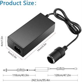 img 3 attached to 🔌 SHNITPWR Преобразователь переменного тока в постоянный ток 12 В 8 А 96 Вт Адаптер питания с розеткой для зажигалки автомобиля - Для накачивания шин, пылесосов и других устройств.