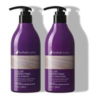 💜 16.9 fl oz purple toning shampoo & conditioner set - for blonde and gray hair, removes brassy & yellow tones, infused with nourishing cocos nucifera oil, sulfate-free, paraben-free, gluten-free - ideal for men & women logo