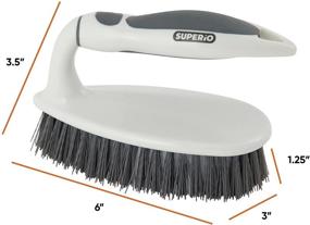 img 3 attached to 🧽 High-quality Stiff Bristle Scrub Brush with Comfort Grip Handle - Ideal for Household Cleaning, Kitchen, Bathroom, Shower, Sink, Toilet, Hot Tub, and Carpet (Grey)