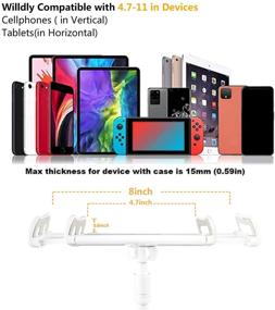 img 2 attached to 📱 Flexible Gooseneck Tablet Stand: 37-inch Lazy Arm Mount for iPad Pro Air, iPhone, Galaxy – Ideal for Bed, Office, Desk, Kitchen (White)