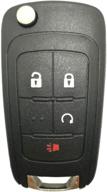 корпус чехла для ключей key fob подходит для chevrolet chevy equinox sonic gmc terrain oht01060512 4 кнопки замена flip folding smart авто ключ открытка с необработанным лезвием (чехол для ключей flip key shell с 4 кнопками) логотип