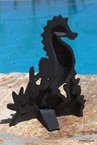 img 2 attached to 🌊 Premium Cast Iron Seahorse Nautical Doorstop Wedge - Stylish and Functional Home Decor