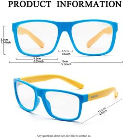 img 2 attached to 👀 Protect Your Kids' Eyes with Kids Blue Light Blocking Glasses: Computer Gaming Screen Glasses for Boys and Girls Age 5-13