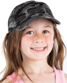 img 4 attached to Funky Junque Girls Baseball Cap: Stylish and Sporty Headgear for Trendy Young Athletes!