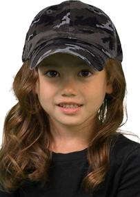 img 1 attached to Funky Junque Girls Baseball Cap: Stylish and Sporty Headgear for Trendy Young Athletes!