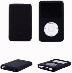 img 2 attached to 📱 Premium Silicone Skin Case for iPod Classic 3: 80g, 120g, 3rd Generation & 160g - Flexible Rubber Cover (Black)