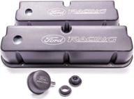 enhance performance with the ford racing m-6582-le302bk black laser etched aluminum valve cover set logo