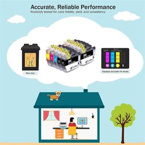 img 1 attached to 🖨️ Cartlee 10 Set High Yield Ink Cartridges Replacement for Brother LC-3013 LC3013 - MFC-J491DW J497DW J690DW J895DW (4 Black, 2 Cyan, 2 Magenta, 2 Yellow)