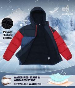 img 1 attached to Red SOLOCOTE Windproof Outwear for Boys Ages 7-8 - Heavyweight SW18018