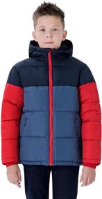 img 4 attached to Red SOLOCOTE Windproof Outwear for Boys Ages 7-8 - Heavyweight SW18018