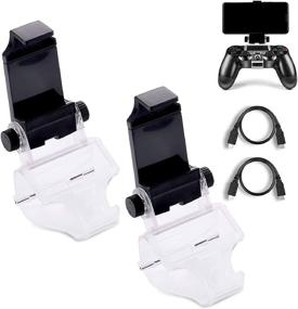 img 4 attached to 🎮 PS4 Controller Phone Clip: Enhanced Gaming Holder Mount Stand for Android Smart Phone