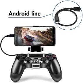 img 2 attached to 🎮 PS4 Controller Phone Clip: Enhanced Gaming Holder Mount Stand for Android Smart Phone