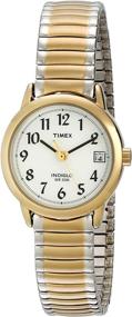 img 3 attached to Часы Timex Women's T2H491 Easy Reader из нержавеющей стали двух цветов с расширением на стильной ленте шириной 25 мм