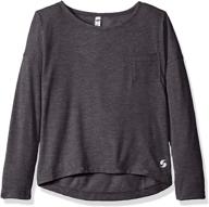 👚 soffe girls' big dolman long sleeve top logo