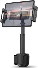 img 4 attached to 🚗 Универсальный автомобильный держатель планшета с креплением для чашки от AHK - Подходит для iPad Pro/Air/Mini, Kindle, Nintendo Switch, смартфонов и планшетов - Совместим с устройствами размером от 4,7" до 12,9