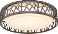 💡 oil rubbed bronze flush mount ceiling light, vicnie 12 inch 15w led dimmable fixture, 3000k warm white, etl listed for kitchen, hallway, bedrooms (metal body & acrylic shade) logo