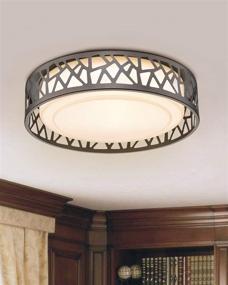 img 2 attached to 💡 Oil Rubbed Bronze Flush Mount Ceiling Light, VICNIE 12 inch 15W LED Dimmable Fixture, 3000K Warm White, ETL Listed for Kitchen, Hallway, Bedrooms (Metal Body & Acrylic Shade)