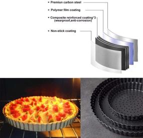 img 2 attached to 🍕 Non-Stick Aluminum Pizza Pan with Holes, Premium Round Pizza Bakeware Baking Tray - Heavy Duty Carbon Steel Pizzas Serving Circle Pan, 9 inch (Black)