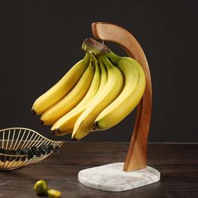 img 3 attached to 🍌 Everous Marble Base Banana Hanger: Stylish Banana Holder Stand for Home or Bar (White)