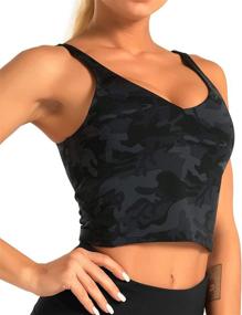 img 4 attached to Dragon Fit Longline Padded Bra Yoga Crop Tops Fitness Sports & Fitness and Running