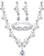 💎 bridal jewelry set: finrezio crystal necklace, earrings, and bracelet sets for women - perfect gift for weddings logo